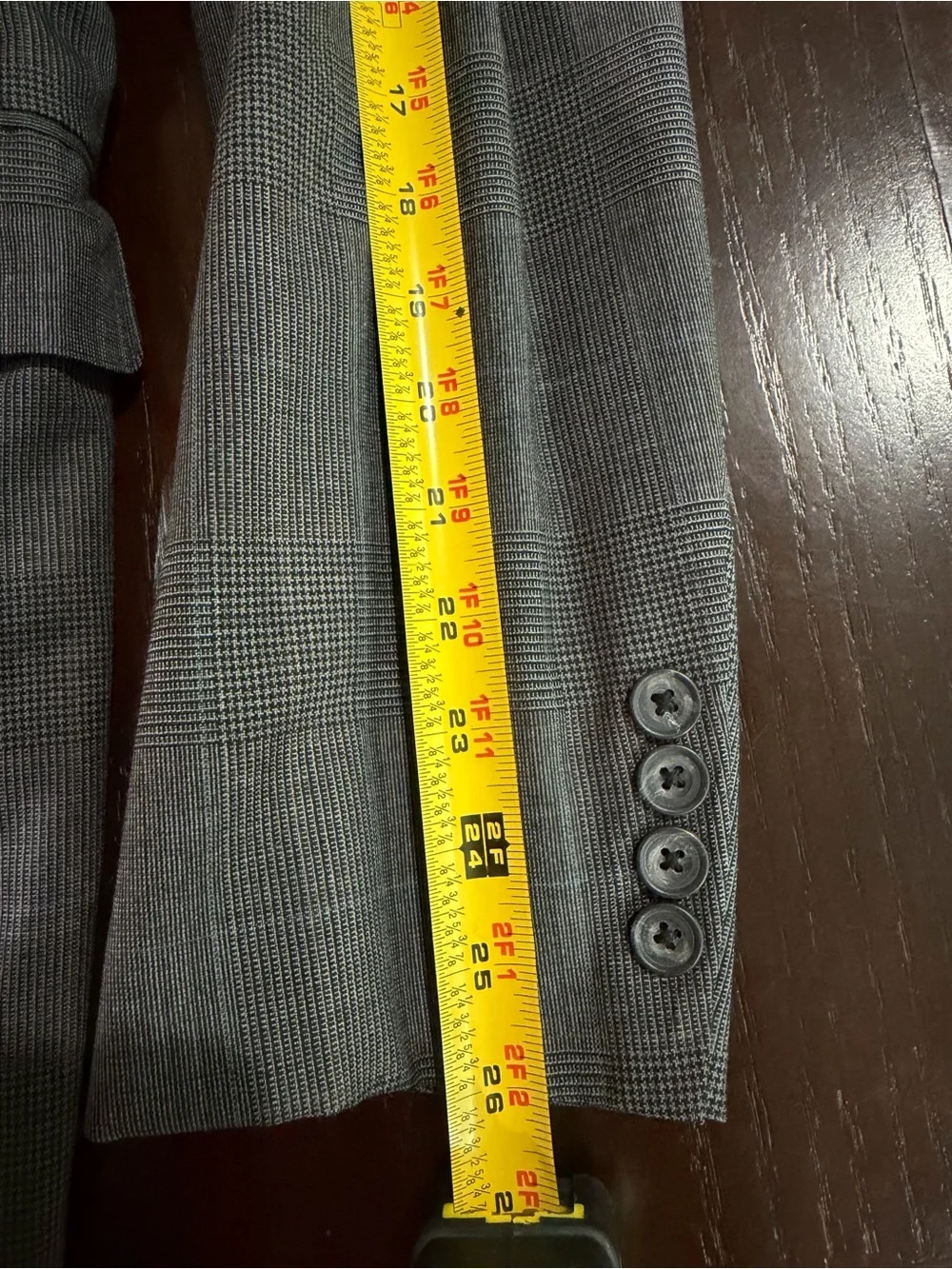 Vintage Corbin Ltd Glen Plaid Suit Mens [46?] Grey 100% Wool